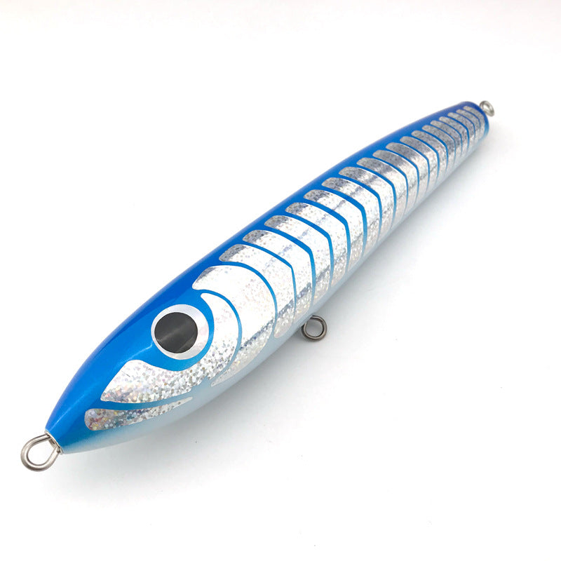 80g 90g Handmade Wood Fishing Lure Lure Sea Fishing Boat Fishing Pencil - Blue Force Sports