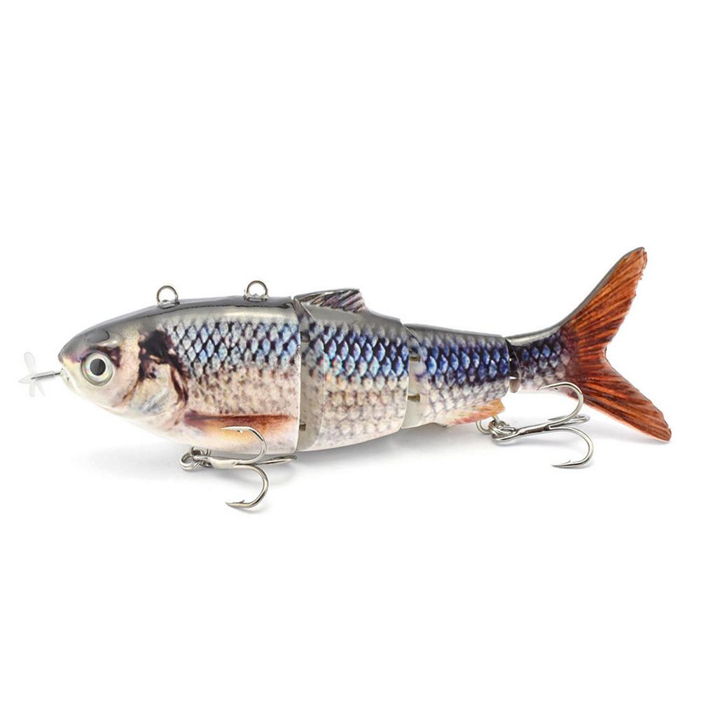 Automatic Swimming Electronic Fish 130mm 42g Propeller Smart Bait Rechargeable Lure Bait - Blue Force Sports