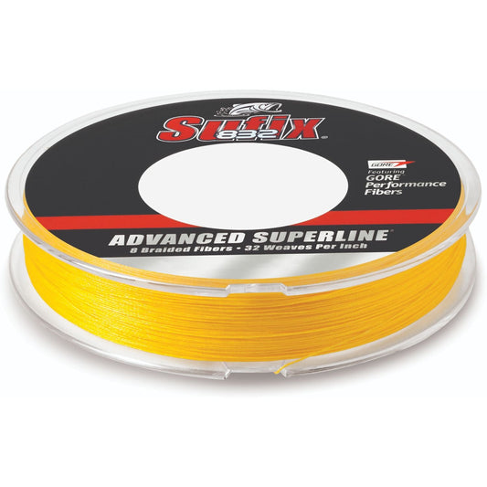 10LBS HiVis Yellow 300Yds Sufix Advanced Superline Braid