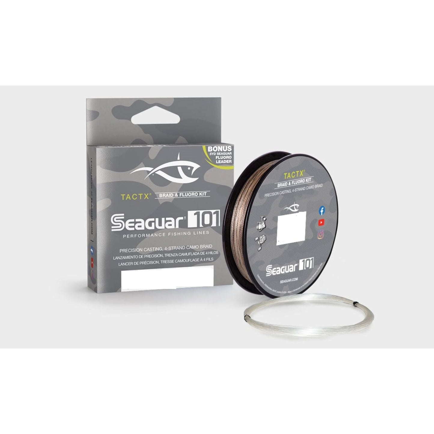 300Yds Seaguar 101 TactX Braid with Fluoro Leader Resins
