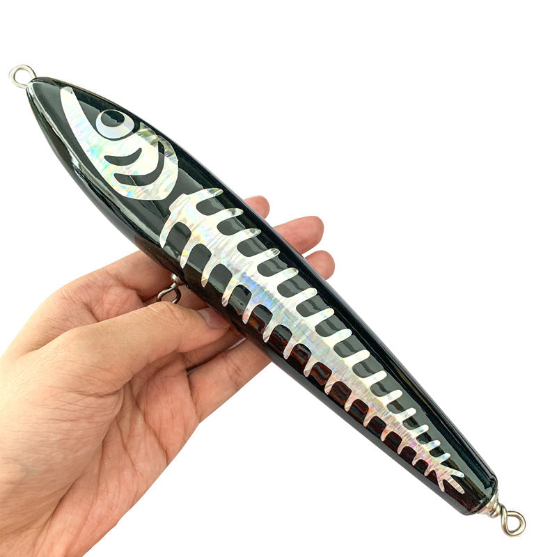 80g 90g Handmade Wood Fishing Lure Lure Sea Fishing Boat Fishing Pencil - Blue Force Sports