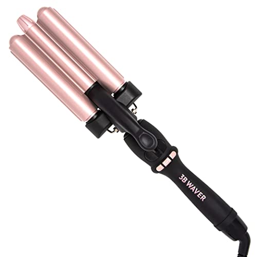3B Waver Triple Barrel Hair Waver by BEACHWAVER for Easy Mermaid Waves. Just clamp, Slide, Repeat!