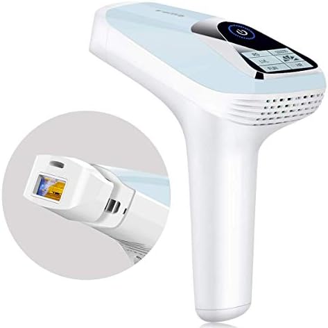 VEME IPL Hair Removal for Women Permanent，at-Home Hair Removal Device Painless，Facial Hair Remover for Face Body，Auto Manual Modes Adjustable with 5 Energy Levels,500,000 Flashes (Blue & White)