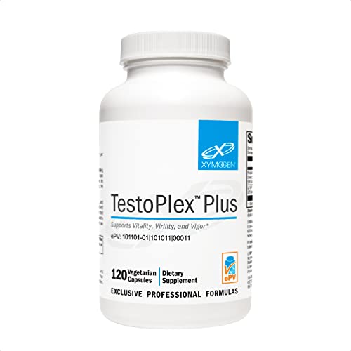 XYMOGEN TestoPlex Plus - Supports Healthy Testosterone Levels, Cognition, and Overall Vitality - Shilajit + Eurycoma longifolia Extract Supplement for Men and Women (120 Capsules)