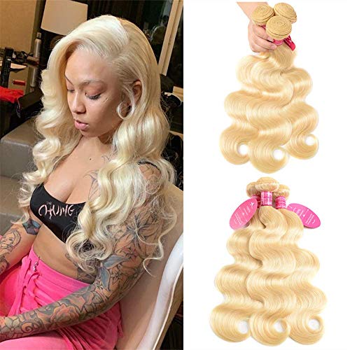 613 Body Wave Brazilian Hair 9A Brazilian 613 Body Wave 3 Bundles Unprocessed Human Raw Hair Mink Hair Bundles Wet and Wavy Human Hair 613 Blonde 16 18 20