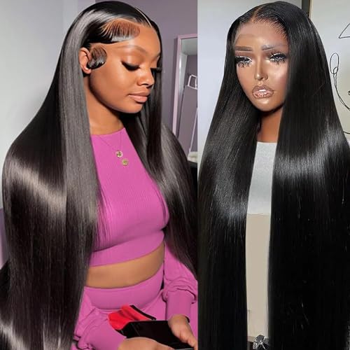 Armodeo 13x4 Hd Lace Front Wigs Human Hair Lace Front Wigs For Black Women Human Hair Glueless Wigs Human Hair 150% Density Natural Color Lace Front Wig (Straight 13x4 Lace Front Wig, 26 Inch)