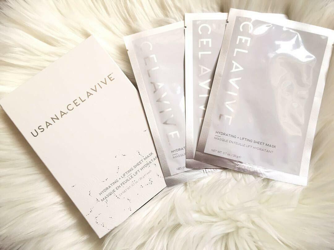 3 pack of USANA Celavive Hydrating and Lifting Sheet Sheet Mask 9 masks total