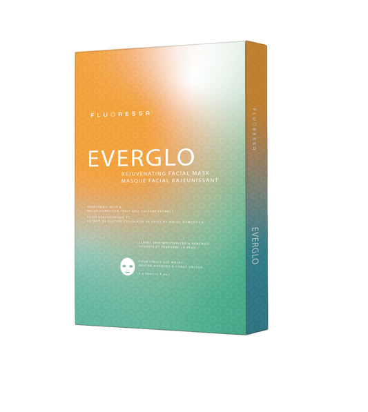 2 Boxes Fluoressa Everglo Rejuvenating Facial Mask Moisturize Renewal 4x30ml NEW