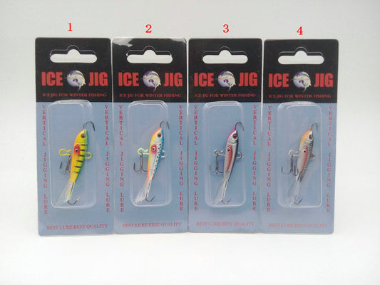 4 Colors Optional Ice Hook Road Sub Bait 60mm 10.5g Metal Fish Bait Fake Mini Lead Fish - Blue Force Sports