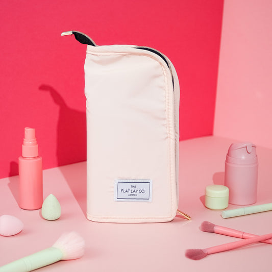 XXL Standing Makeup Brush Case in Blush Pink