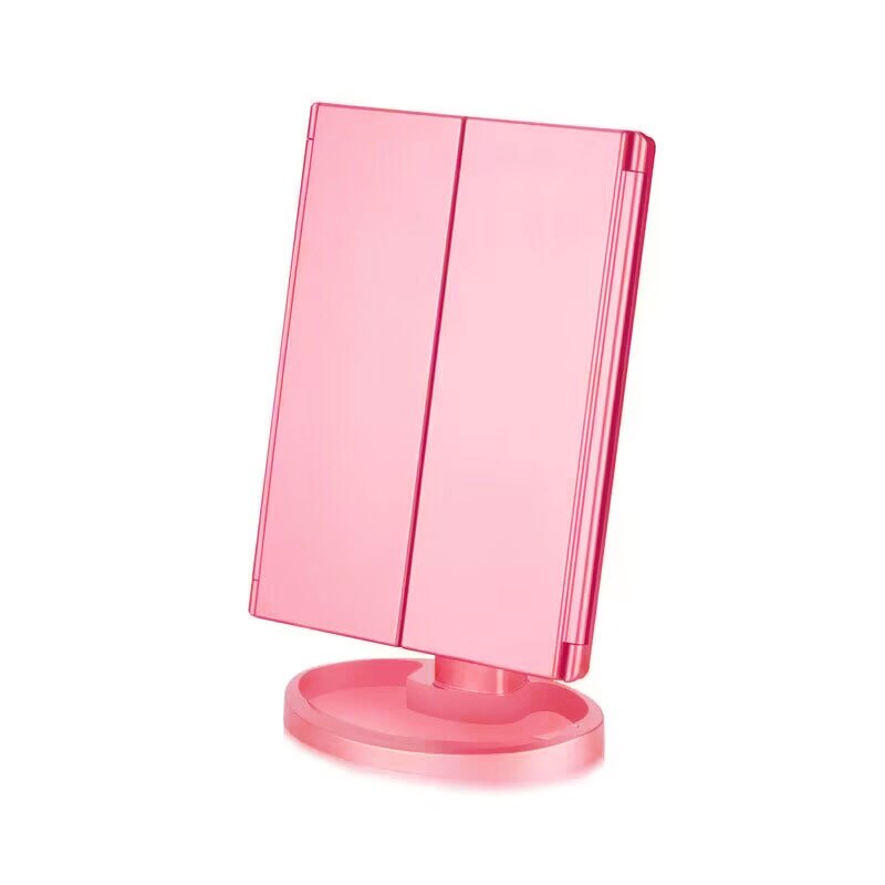 2X-3X Magnification LED Makeup Mirror - Touch Control, Trifold Design, Dual Power Supply Portable - Perfect Gift for Women!