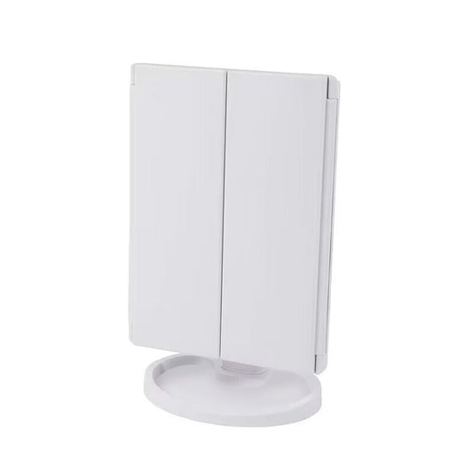 2X-3X Magnification LED Makeup Mirror - Touch Control, Trifold Design, Dual Power Supply Portable - Perfect Gift for Women!